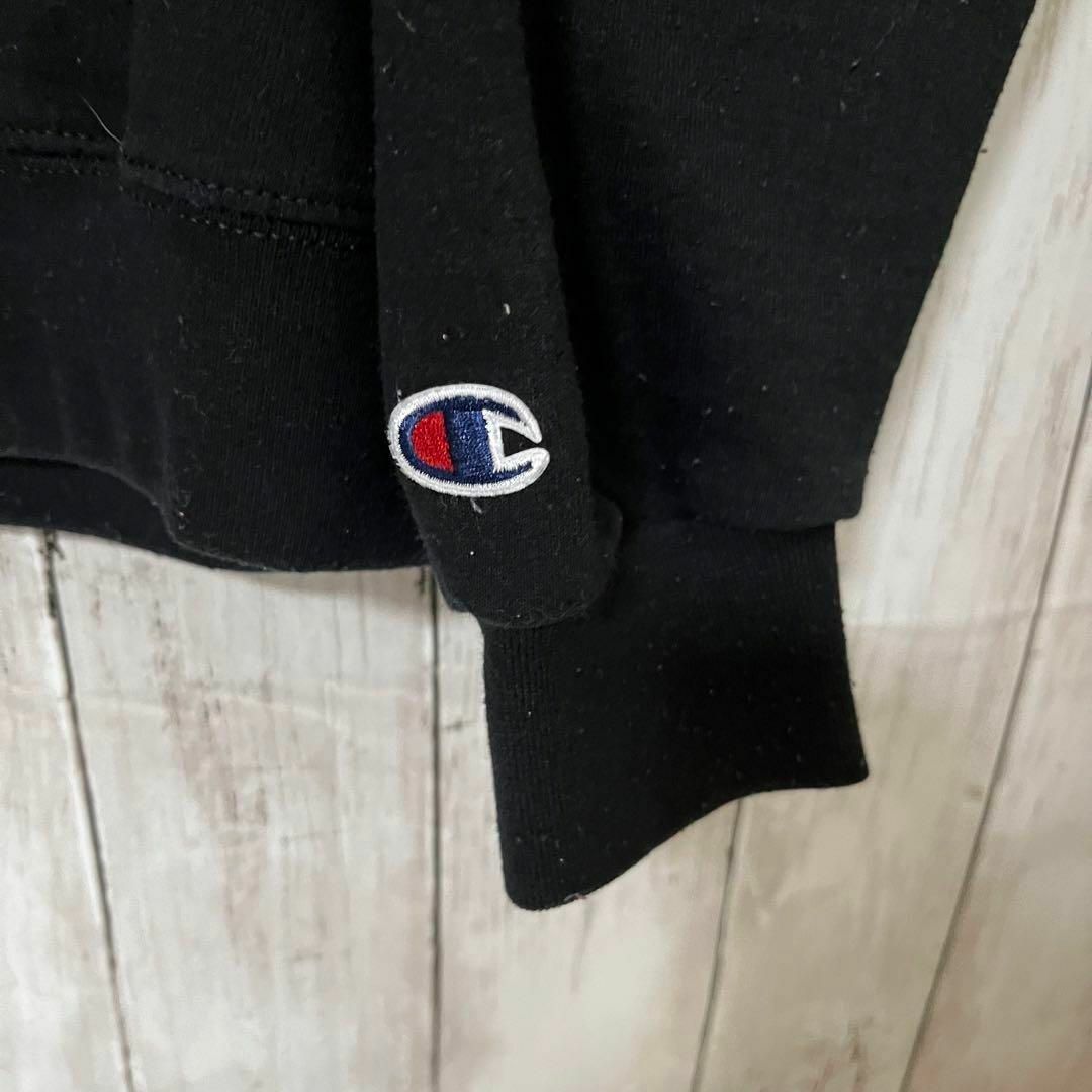 Champion(チャンピオン)のUS古着　チャンピオン　カレッジバスケットボールプリントスエットパーカー黒XL メンズのトップス(パーカー)の商品写真