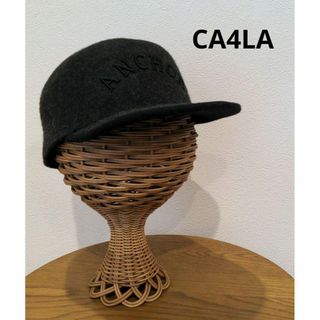 カシラ(CA4LA)のCA4LA カシラ アーチロゴ ウールキャップ レディース 帽子 チャコール(その他)