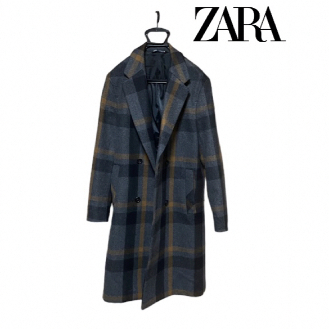 ZARA(ザラ)の【ZARA×MANTECO】ダブルチェスターコート メンズのジャケット/アウター(チェスターコート)の商品写真