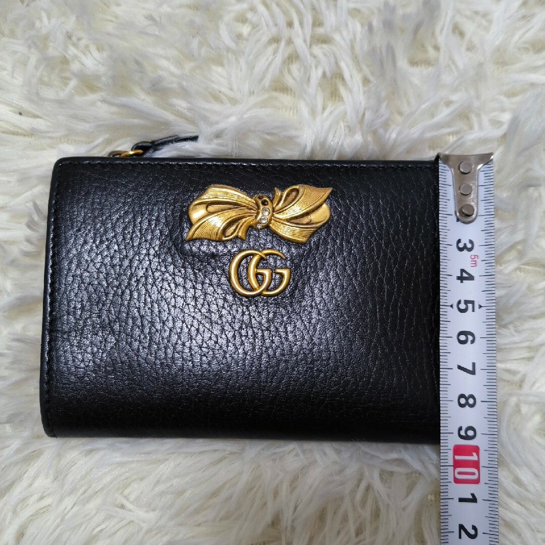 Gucci(グッチ)の【廃番品】GUCCI 折財布　二つ折り　折りたたみお財布　リボン　花柄 メンズのファッション小物(折り財布)の商品写真