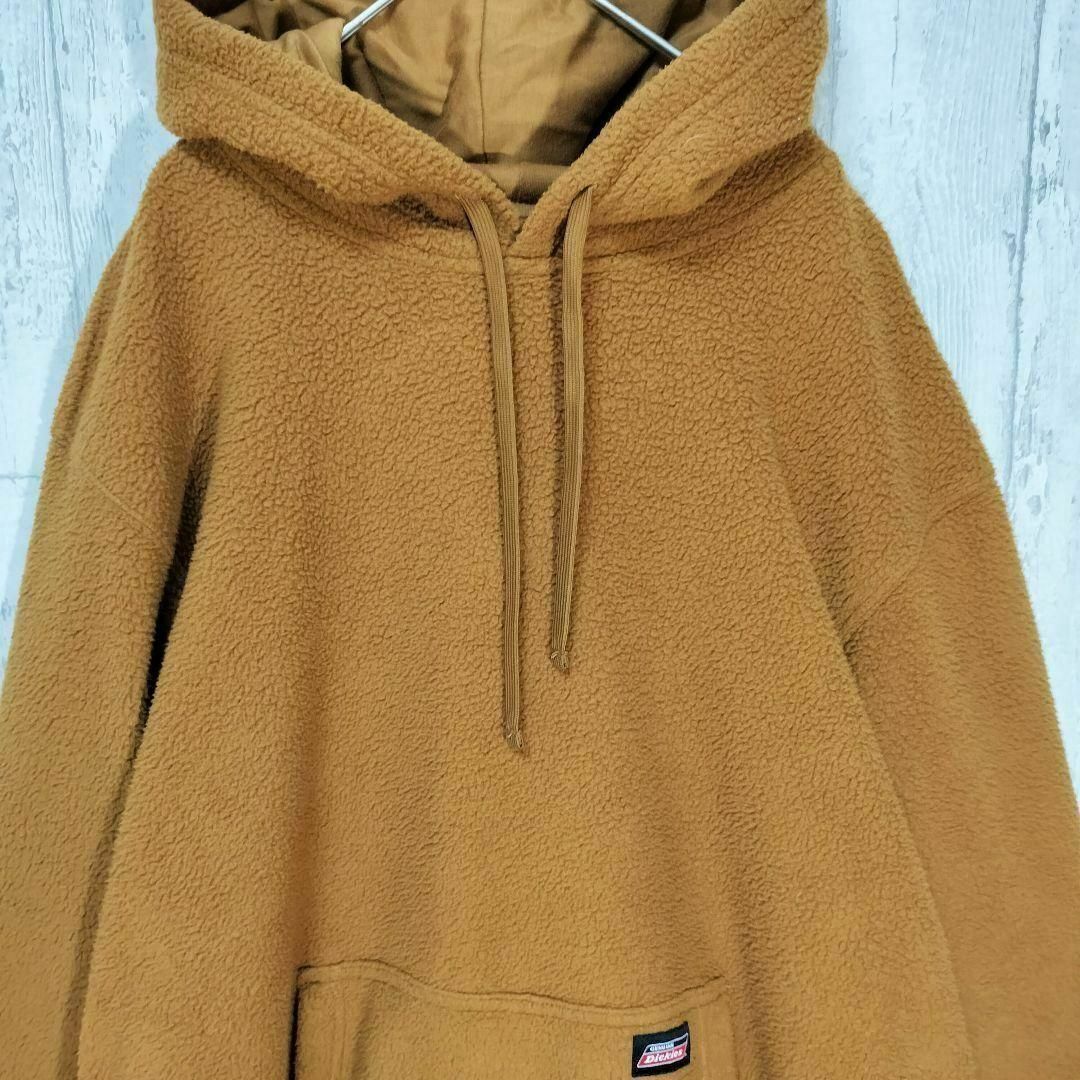 Dickies(ディッキーズ)のディッキーズ　フェイクファーシェルパ　キャメル　オーバーサイズ　古着　ゆるダボ メンズのトップス(パーカー)の商品写真