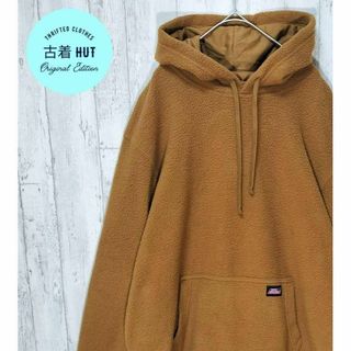 ディッキーズ(Dickies)のディッキーズ　フェイクファーシェルパ　キャメル　オーバーサイズ　古着　ゆるダボ(パーカー)