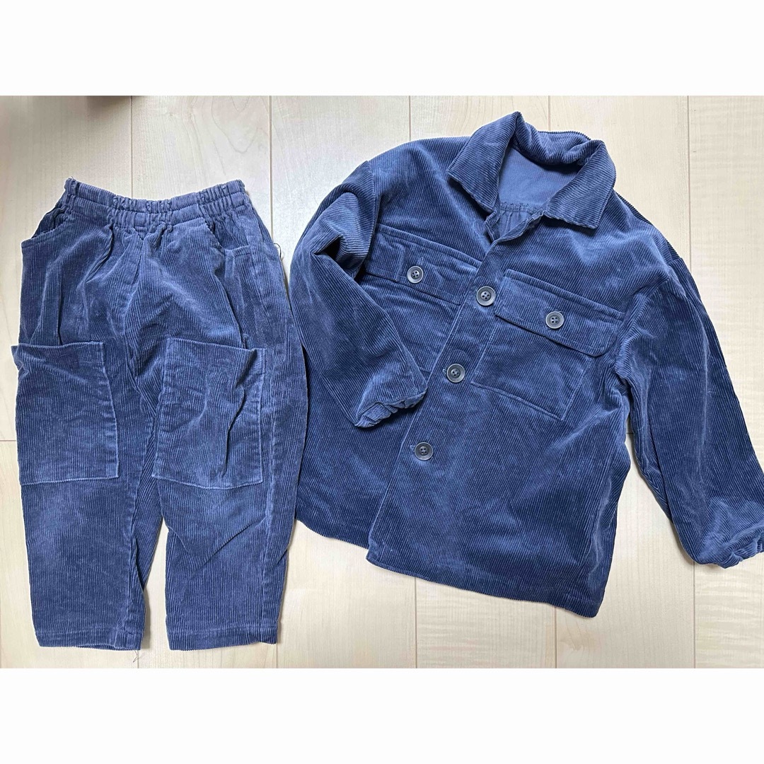 YB様おまとめ　ハンドメイド＊コーデュロイセットアップ90 キッズ/ベビー/マタニティのキッズ服男の子用(90cm~)(ジャケット/上着)の商品写真