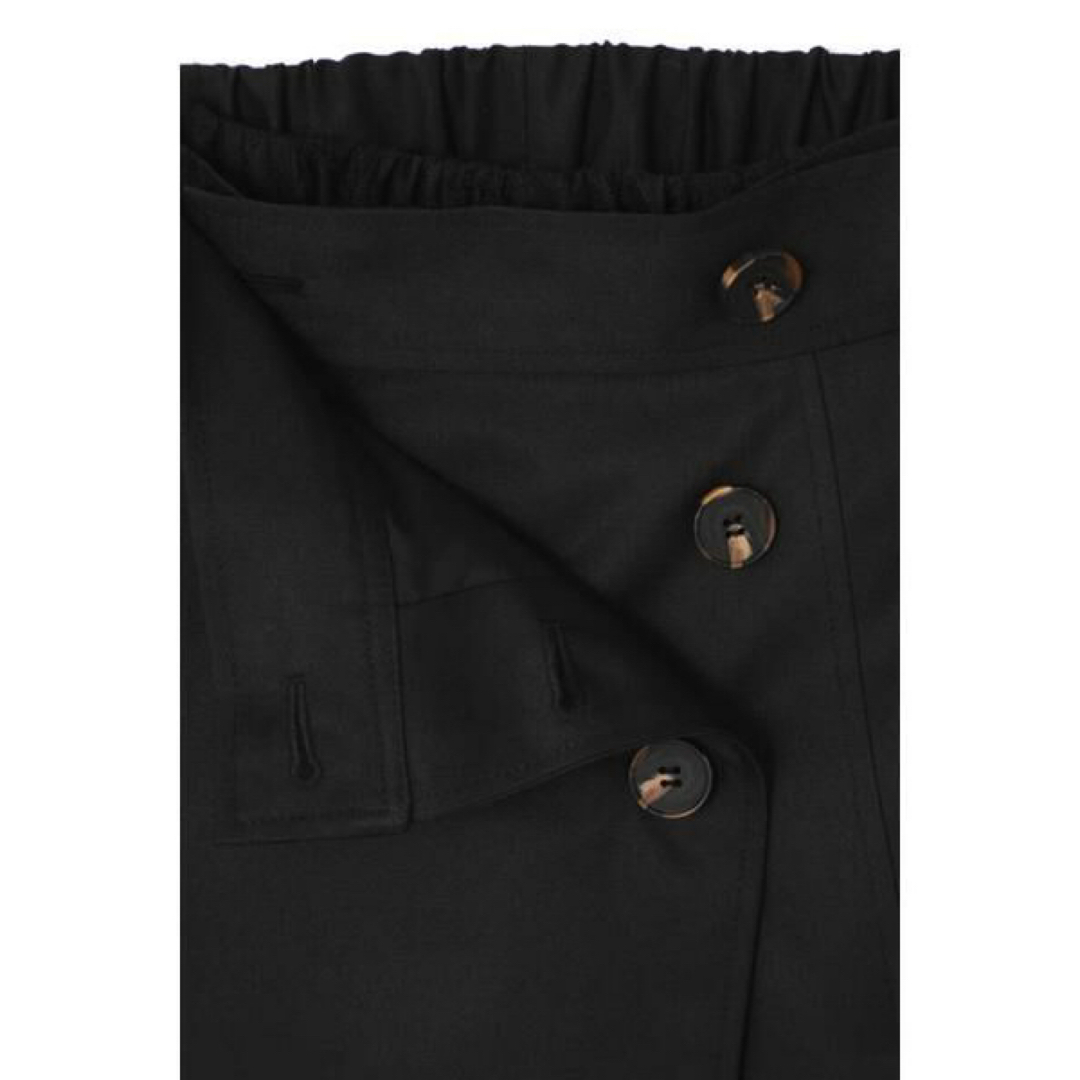 ROSE BUD(ローズバッド)のぺプラムベルト付プリーツレーススカート ブラック ローズバッド レディースのスカート(ロングスカート)の商品写真