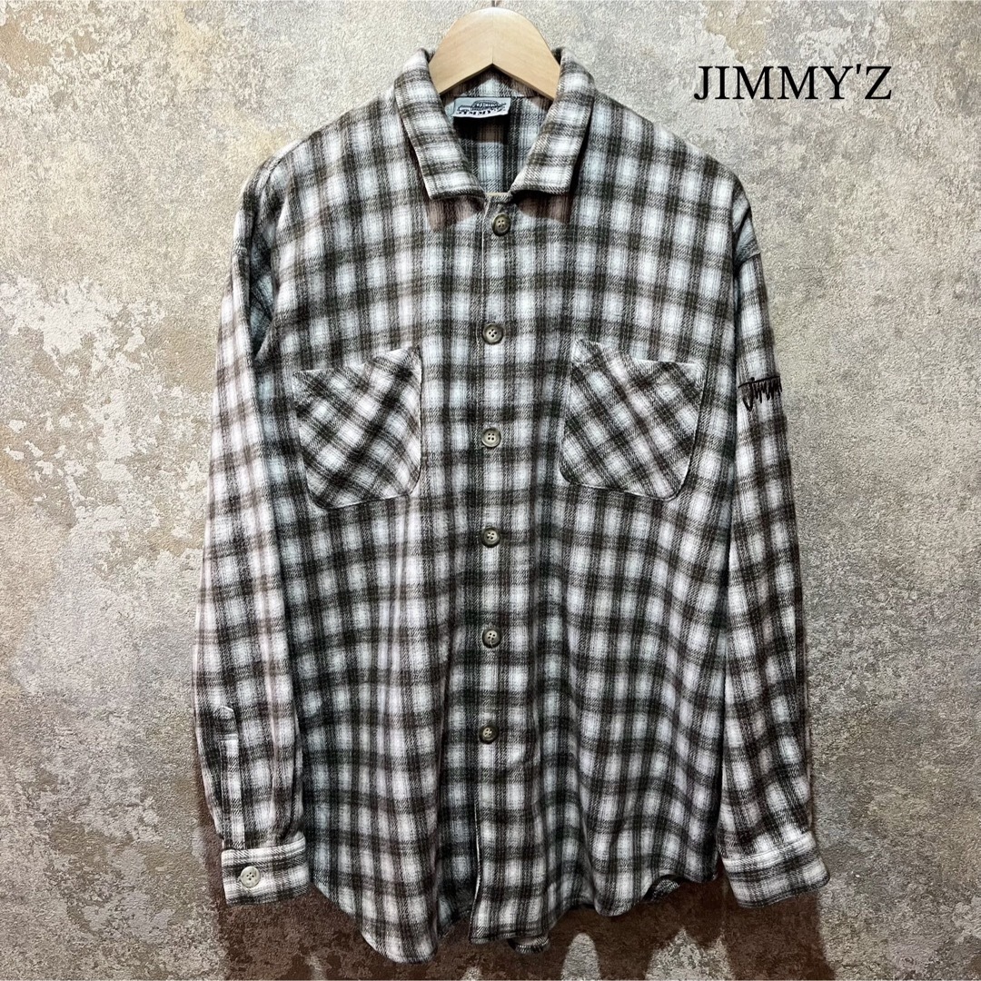 JIMMY'Z - JIMMY'Z ジミーズ フランネル チェックシャツ 刺繍の JIMMY'Z - JIMMY'Z ジミーズ フランネル チェックシャツ 刺繍の