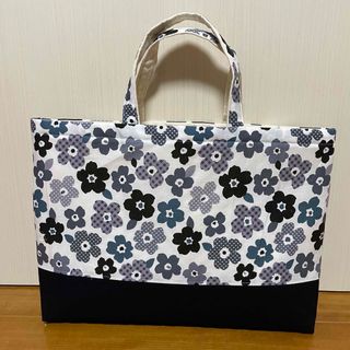 レッスンバッグ　手提げ袋　お花　ハンドメイド(バッグ/レッスンバッグ)