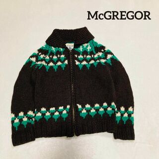 McGREGOR　ニット　ノルディック　ショールカラー　ジップ　ウール　セーター(ジャケット/上着)