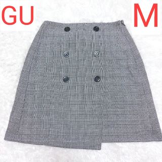 GU 台形スカート ミニスカート チェック M チェックミニスカート