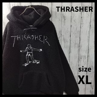 スラッシャー(THRASHER)の【THRASHER】Big Logo Boa Hoodie　D218(パーカー)