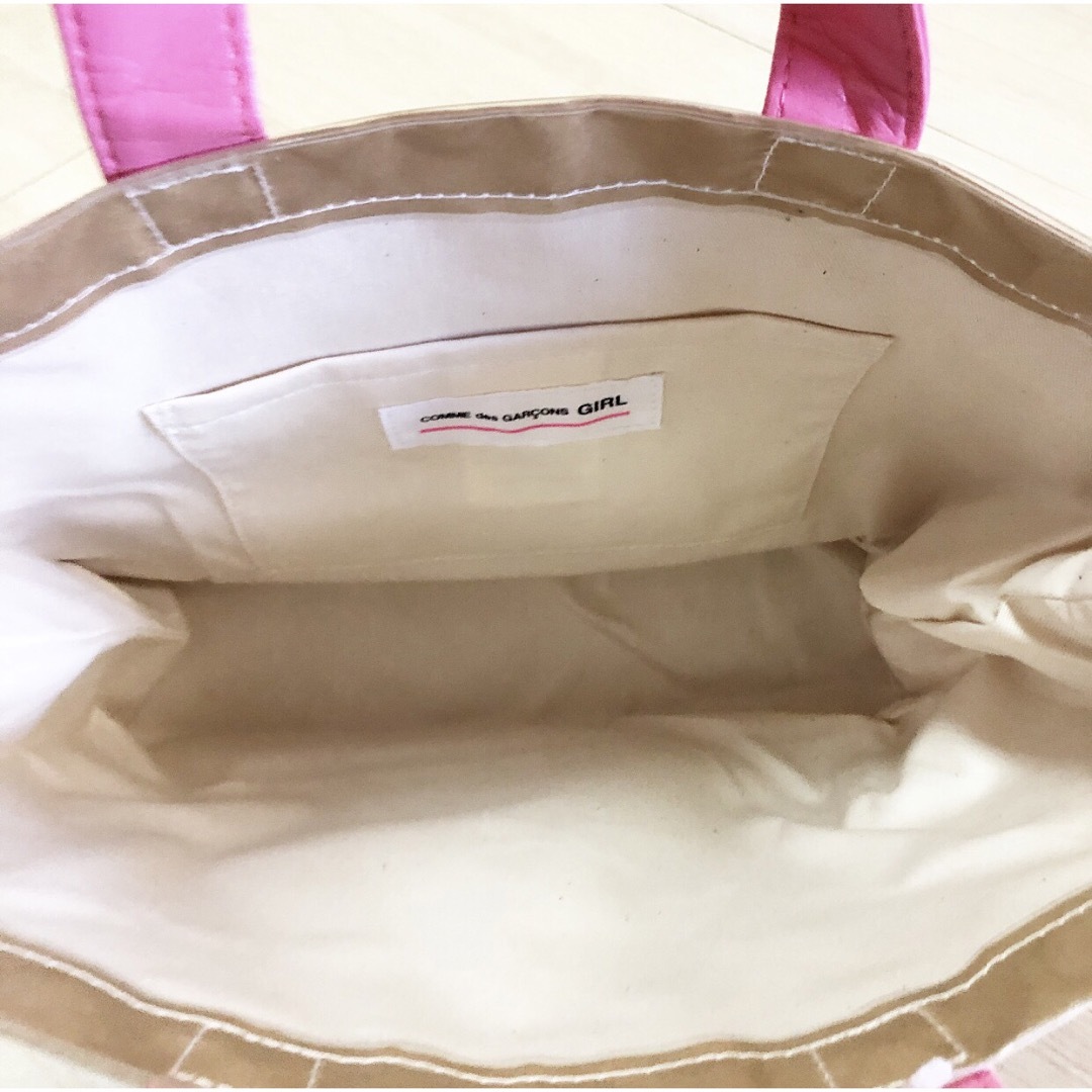 COMME des GARCONS GIRL(コムデギャルソンガール)の限定ピンク コムデギャルソンガールトートバッグ PVC アニエスベー 青山バッグ レディースのバッグ(トートバッグ)の商品写真