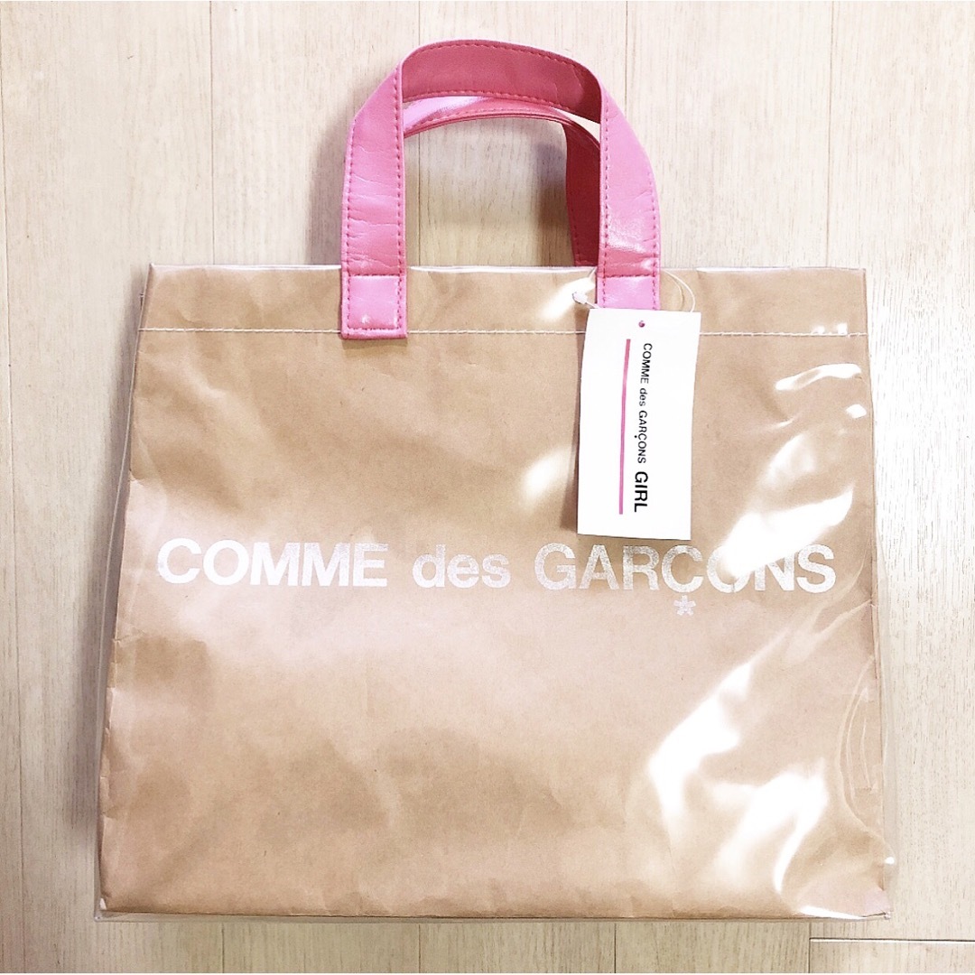 COMME des GARCONS GIRL(コムデギャルソンガール)の限定ピンク コムデギャルソンガールトートバッグ PVC アニエスベー 青山バッグ レディースのバッグ(トートバッグ)の商品写真