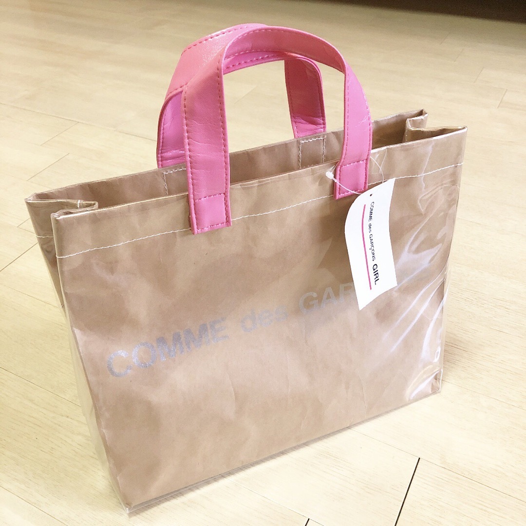 COMME des GARCONS GIRL(コムデギャルソンガール)の限定ピンク コムデギャルソンガールトートバッグ PVC アニエスベー 青山バッグ レディースのバッグ(トートバッグ)の商品写真