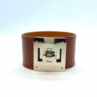 エルメス(Hermes)のエルメス リザード ケリードッグ バングル 刻印:X レディース　超美品！(ブレスレット/バングル)