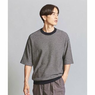 ビューティアンドユースユナイテッドアローズ(BEAUTY&YOUTH UNITED ARROWS)の【BLACK】TUB ジャカード クルーネック ショートスリーブ ニット(その他)