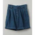 【NAVY】<FARAH> THREE-TUCK SHORTS/ショートパンツ