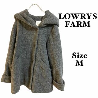 LOWRYS FARM - 1143 ローリーズファーム【M】パーカー風コート　毛54% グレー