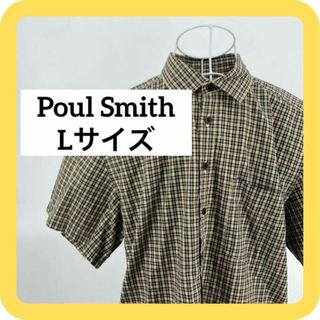 ポールスミス(Paul Smith)のPoul Smith Lサイズ　シャツ　チェック　ブラック　ベージュ(シャツ)