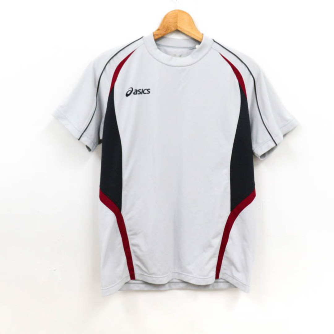 asics(アシックス)のアシックス Tシャツ 半袖 スポーツウエア トップス 日本製 白 メンズ Sサイズ グレー asics メンズのトップス(Tシャツ/カットソー(半袖/袖なし))の商品写真