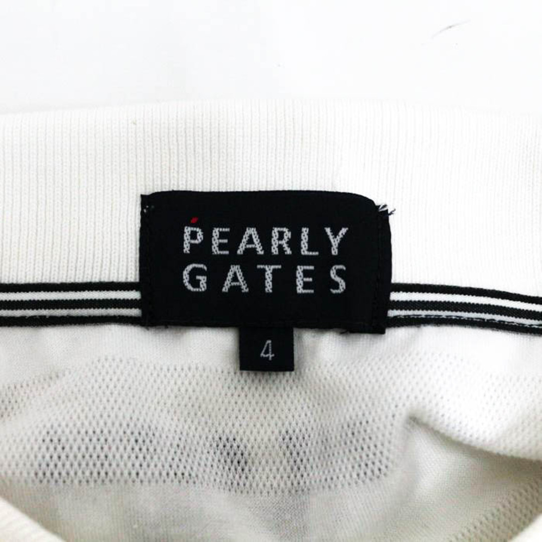 PEARLY GATES(パーリーゲイツ)のパーリーゲイツ ポロシャツ 半袖 ゴルフウエア スポーツウエア トップス 白 メンズ 4サイズ ホワイト PEARLY GATES メンズのトップス(ポロシャツ)の商品写真