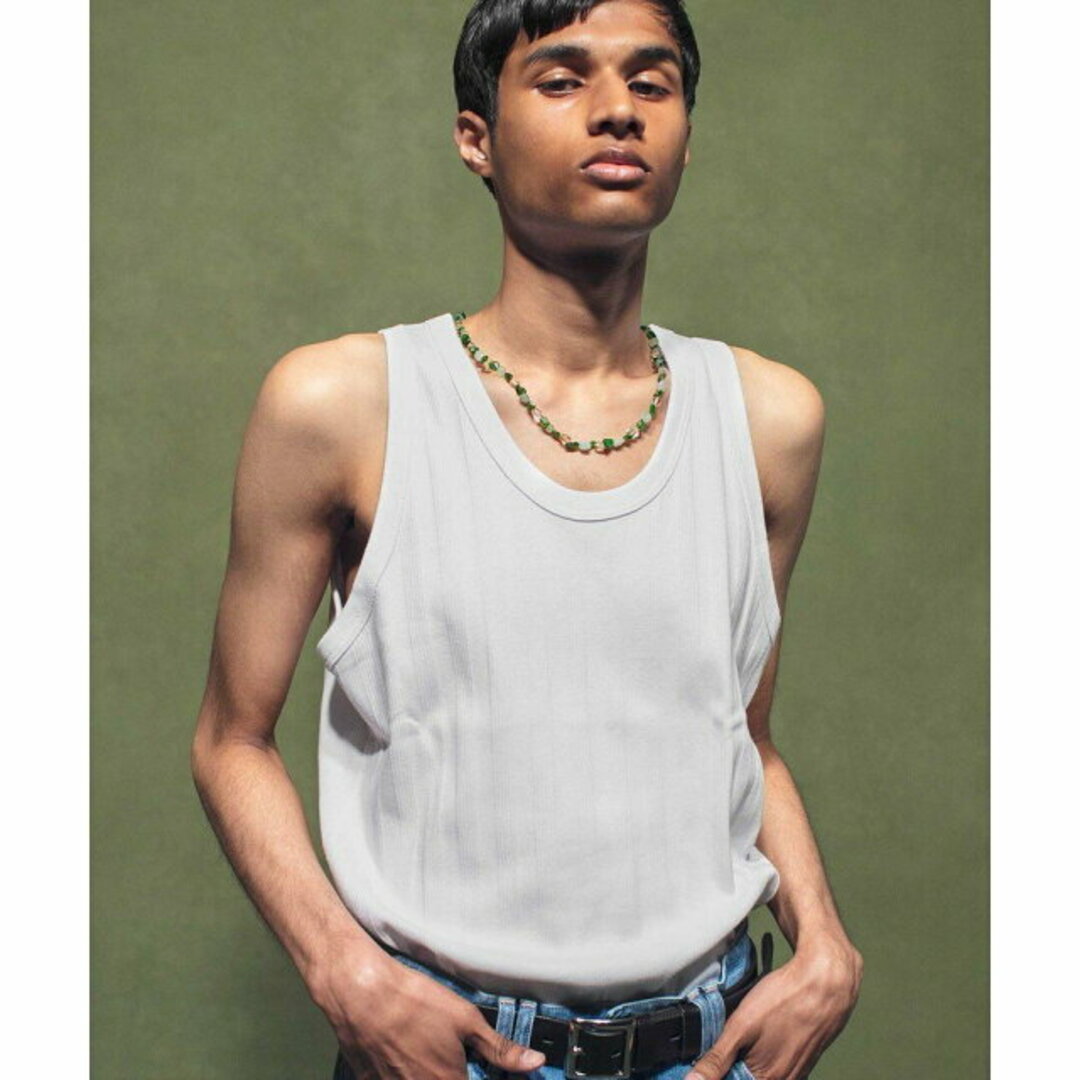 【WHITE】<Miller * monkey time> WIDE RIB TANK TOP/タンクトップ メンズのトップス(タンクトップ)の商品写真