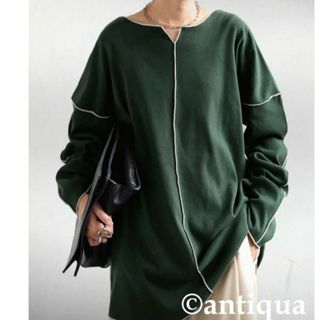 アンティカ(antiqua)のレディーストップス　レディース　トップス　カットソー　シャツ　ロンＴ　長袖(カットソー(長袖/七分))