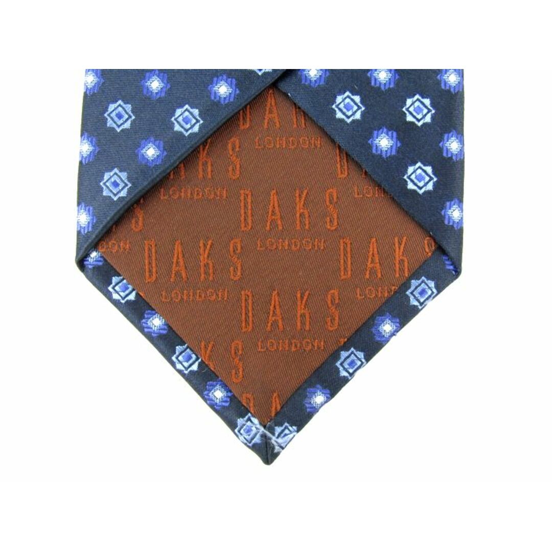 DAKS(ダックス)のダックス ブランドネクタイ チェック柄 小紋柄 シルク メンズ ネイビー DAKS メンズのファッション小物(ネクタイ)の商品写真