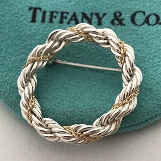 ティファニー(Tiffany & Co.)のTiffany SV925×750YG ツイスト ブローチ美品(ブローチ/コサージュ)