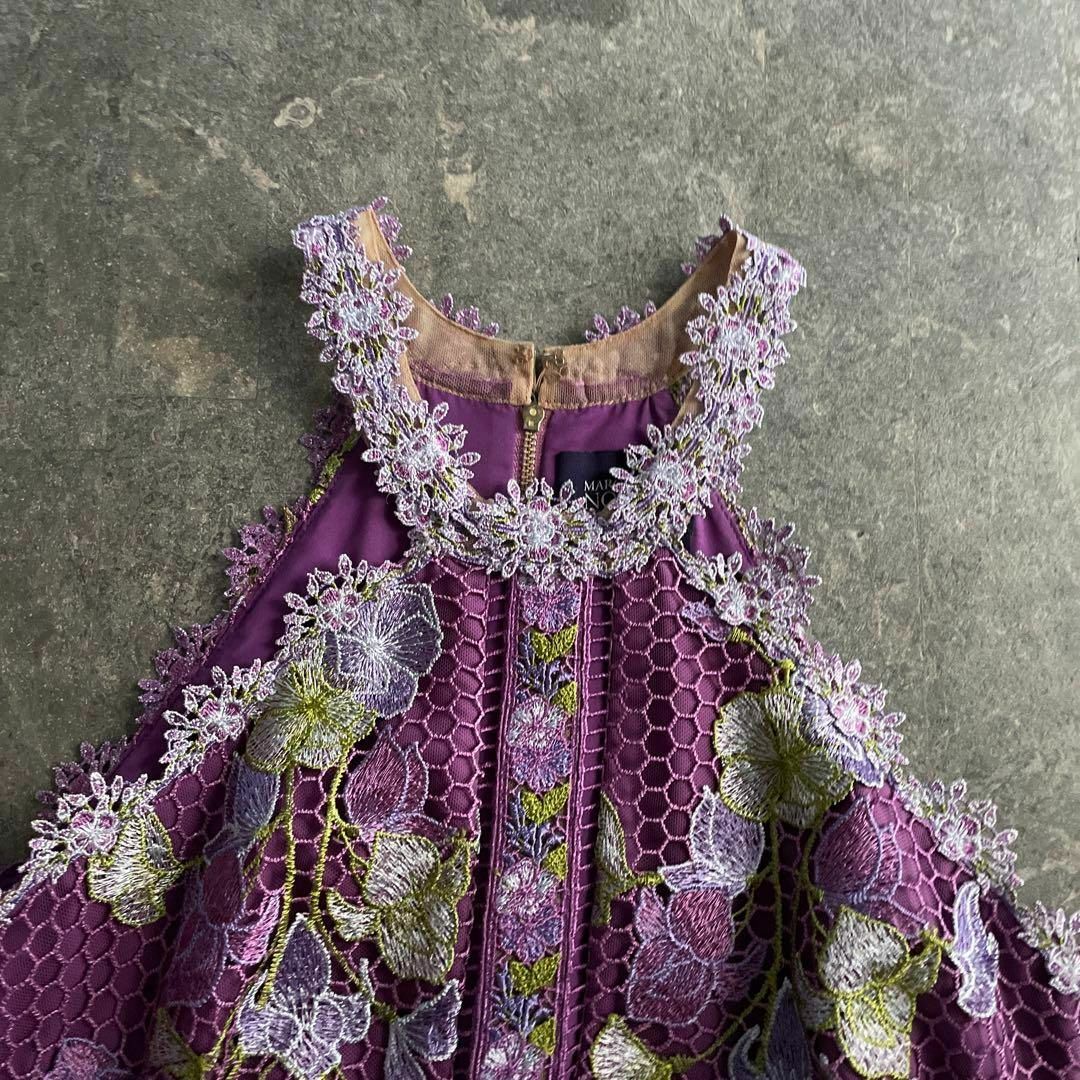 MARCHESA notte マルケッサノッテ ドレス 花柄 刺繍 フラワー レディースのワンピース(ロングワンピース/マキシワンピース)の商品写真