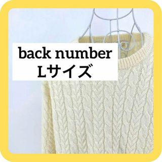 バックナンバー(BACK NUMBER)のback number Lサイズ　ニット　アクリル　ホワイト(ニット/セーター)