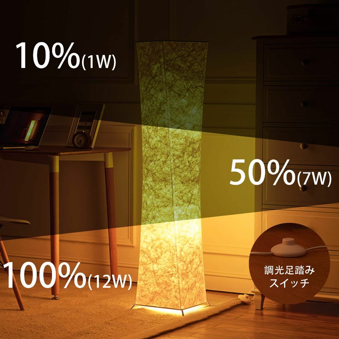 やわらかく温かみのある明かり　和紙風LEDランプ3段調光　M インテリア/住まい/日用品のライト/照明/LED(テーブルスタンド)の商品写真