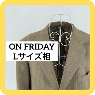 ON FRIDAY Lサイズ相当　ジャケット　薄手　裏地なし　ウール混(テーラードジャケット)