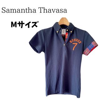 Samantha Thavasa - 【かなり美品】 サマンサタバサ ポロシャツ ネイビー 大人可愛い Mサイズ