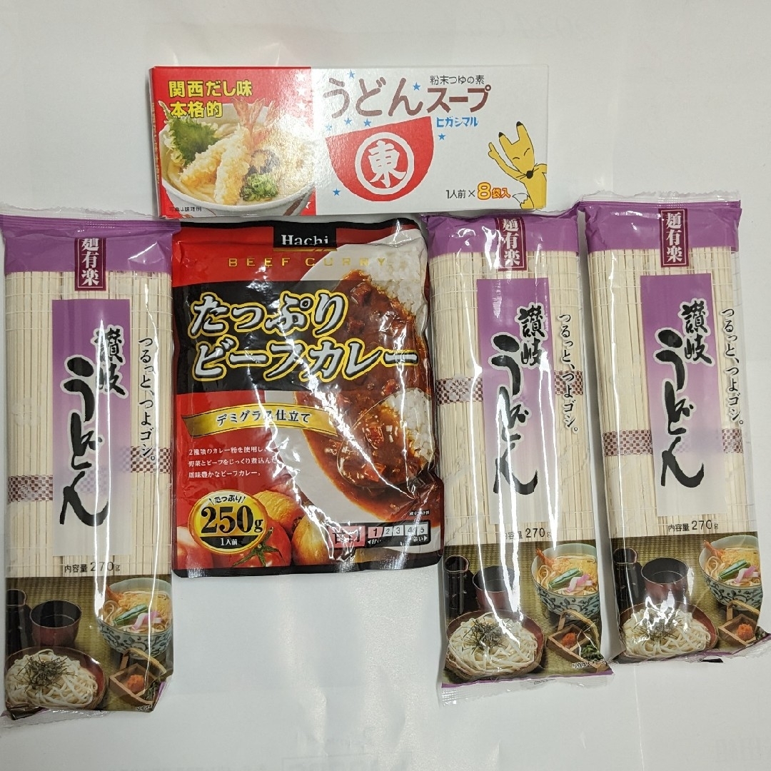 ヒガシマル醤油(ヒガシマルショウユ)のうどん　9人前　うどんスープ　ビーフカレー　讃岐　つよゴシ　関西　だし 食品/飲料/酒の食品(調味料)の商品写真