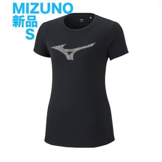 MIZUNO ランニング ドライサイエンスストレッチTシャツ ブラックS 女性