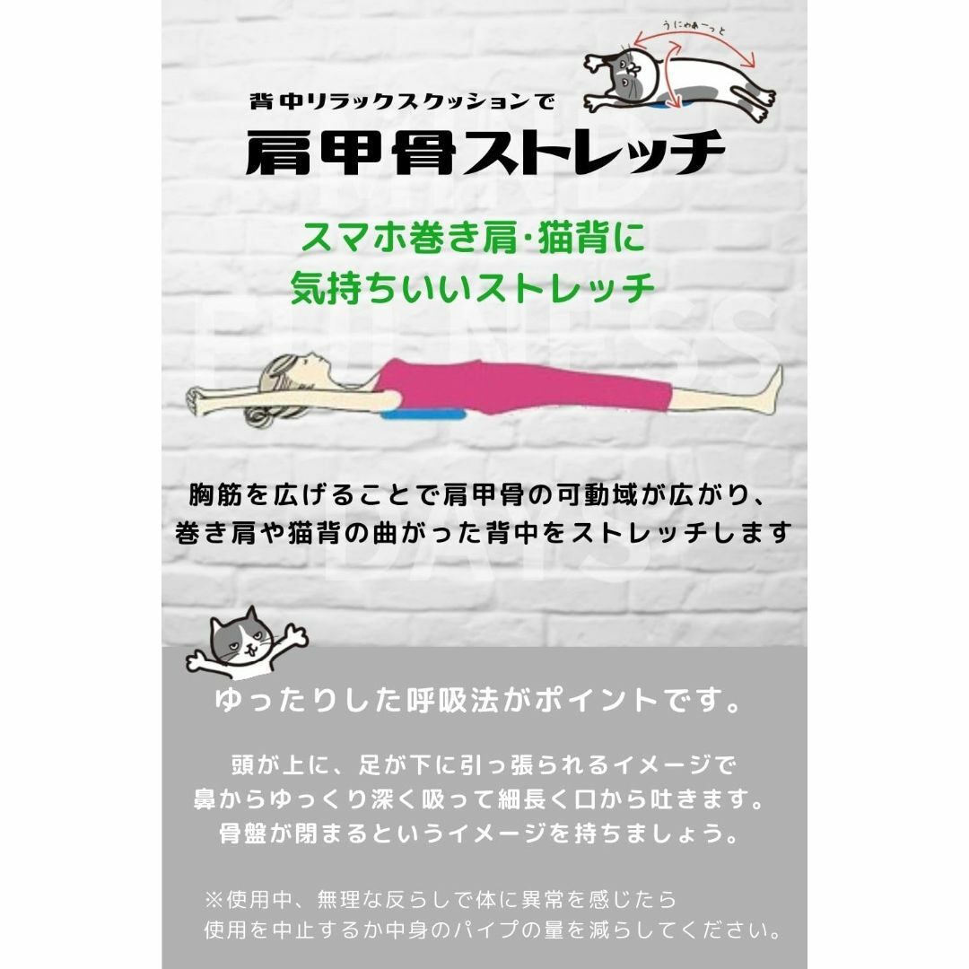 【色: ディーン　ブルー】マインドフルネスｄａｙｓ 背中 リラックス クッション インテリア/住まい/日用品のインテリア小物(クッション)の商品写真