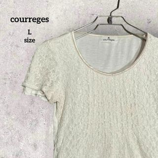 クレージュ(Courreges)の【美品】 クレージュ 半袖 レース シャツ L(Tシャツ(半袖/袖なし))