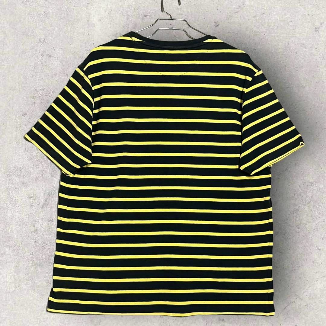 ZARA(ザラ)のザラ 半袖 ボーダー ベーシック Tシャツ イエロー XL レディースのトップス(Tシャツ(半袖/袖なし))の商品写真