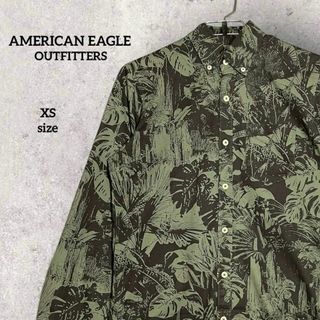 アメリカンイーグル(American Eagle)の【美品】 アメリカンイーグルアウトフィッターズ 総柄 長袖 シャツ アメカジ(シャツ)