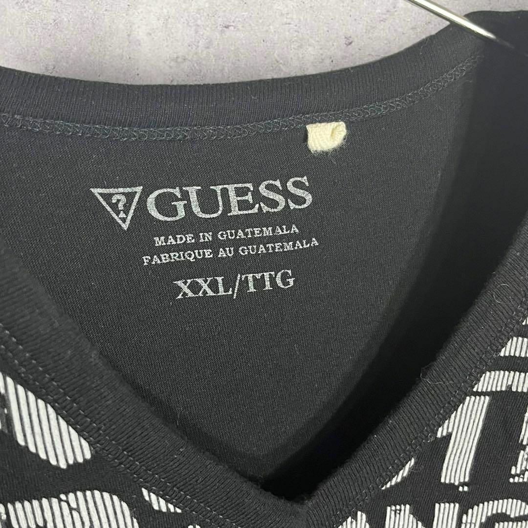 GUESS(ゲス)の【美品】 ゲス 半袖 Tシャツ ビッグサイズ ロゴプリント ブラック 2XL レディースのトップス(Tシャツ(半袖/袖なし))の商品写真