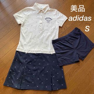 アディダス(adidas)の美品　ゴルフワンピースレディース　アディダス　ワンピース　アンダー付き　s(ウエア)