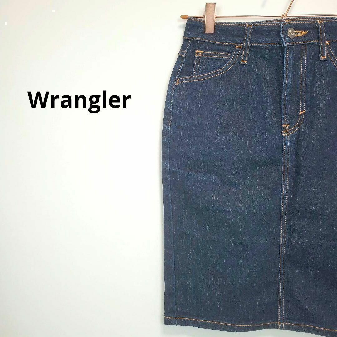 Wrangler(ラングラー)のラングラーWrangler36サイズレディースデニムひざ丈タイトスカート レディースのスカート(ひざ丈スカート)の商品写真