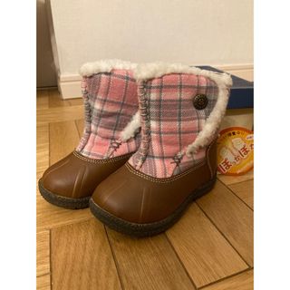 オシュコシュ(OshKosh)のオシュコシュ　ブーツ　ピンク　チェック　14cm(ブーツ)