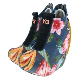 ワイスリー(Y-3)のY-3 ブーツ UK5(23.5cm位) 青系x緑系xピンク等(花柄) 【古着】【中古】(ブーツ)