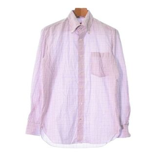 イザイア(ISAIA)のISAIA カジュアルシャツ 38(S位) ピンクxグレーx白(チェック) 【古着】【中古】(シャツ)