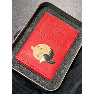 zippo POPEYE Olive 全面本革巻き ポパイ オリーブ (キャラクターグッズ)