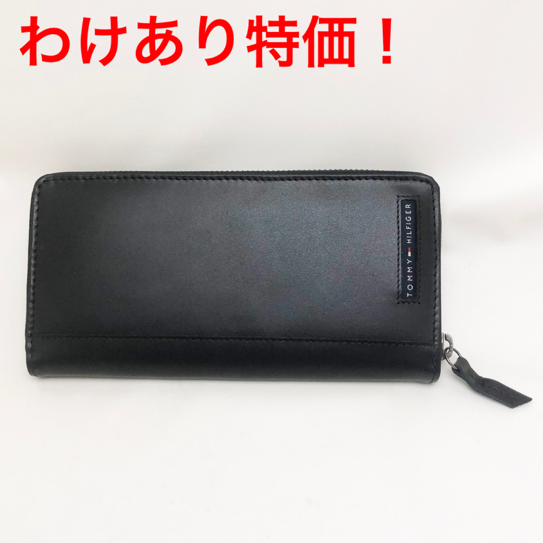 TOMMY HILFIGER(トミーヒルフィガー)の新品 わけあり トミーヒルフィガー 長財布 13Ｘ025 ブラック メンズのファッション小物(長財布)の商品写真