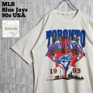 ヴィンテージ(VINTAGE)の【古着】93年 © MLB ブルージェイズ 優勝記念 Tシャツ 袖裾シングル(Tシャツ/カットソー(半袖/袖なし))