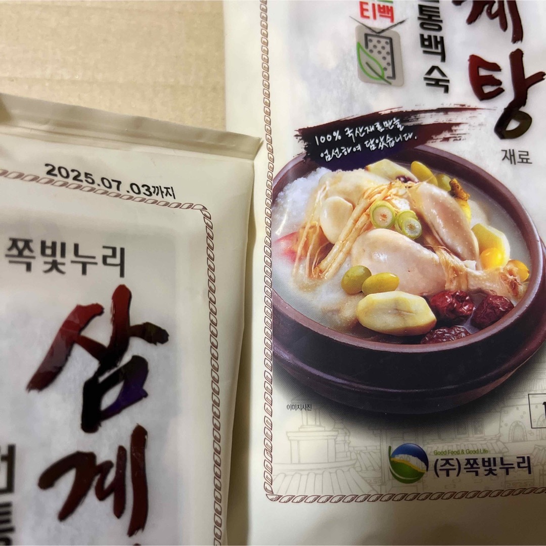 韓国料理　参鶏湯サムゲタン材料100gティーバッグ 2回分　100%韓国産 食品/飲料/酒の加工食品(乾物)の商品写真