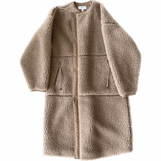 ハイク(HYKE)のＨＹＫＥ ハイク　ＦＡＵＸ　ＳＨＥＡＲＬＩＮＧ　ＣＯＡＴ　ブラウン(ロングコート)