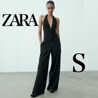 ZARA オールインワン 七分丈 ワイドパンツ シンプル